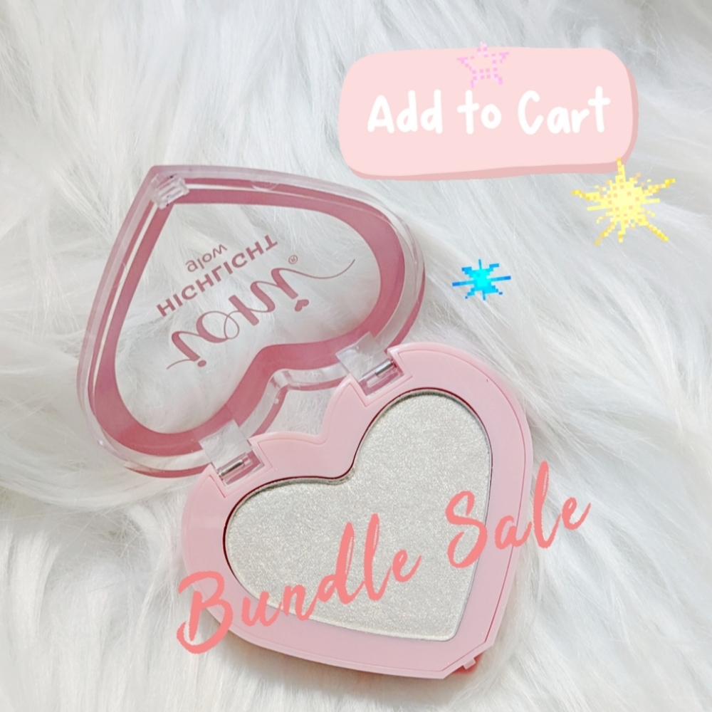 Bundle makeup highlighter heart 💖 compact